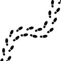 The footprint trail of man Ã¢â¬â vector